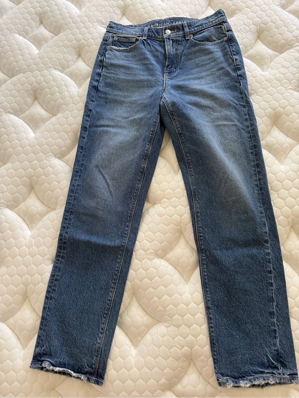 American Eagle Outfitters Blue Straight-Leg Jeans